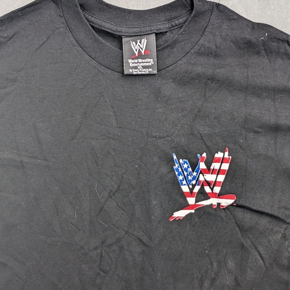2002 WWE Scratch USA Shirt American Flag XL RARE Wrestling Vintage Distressed - Picture 1 of 6